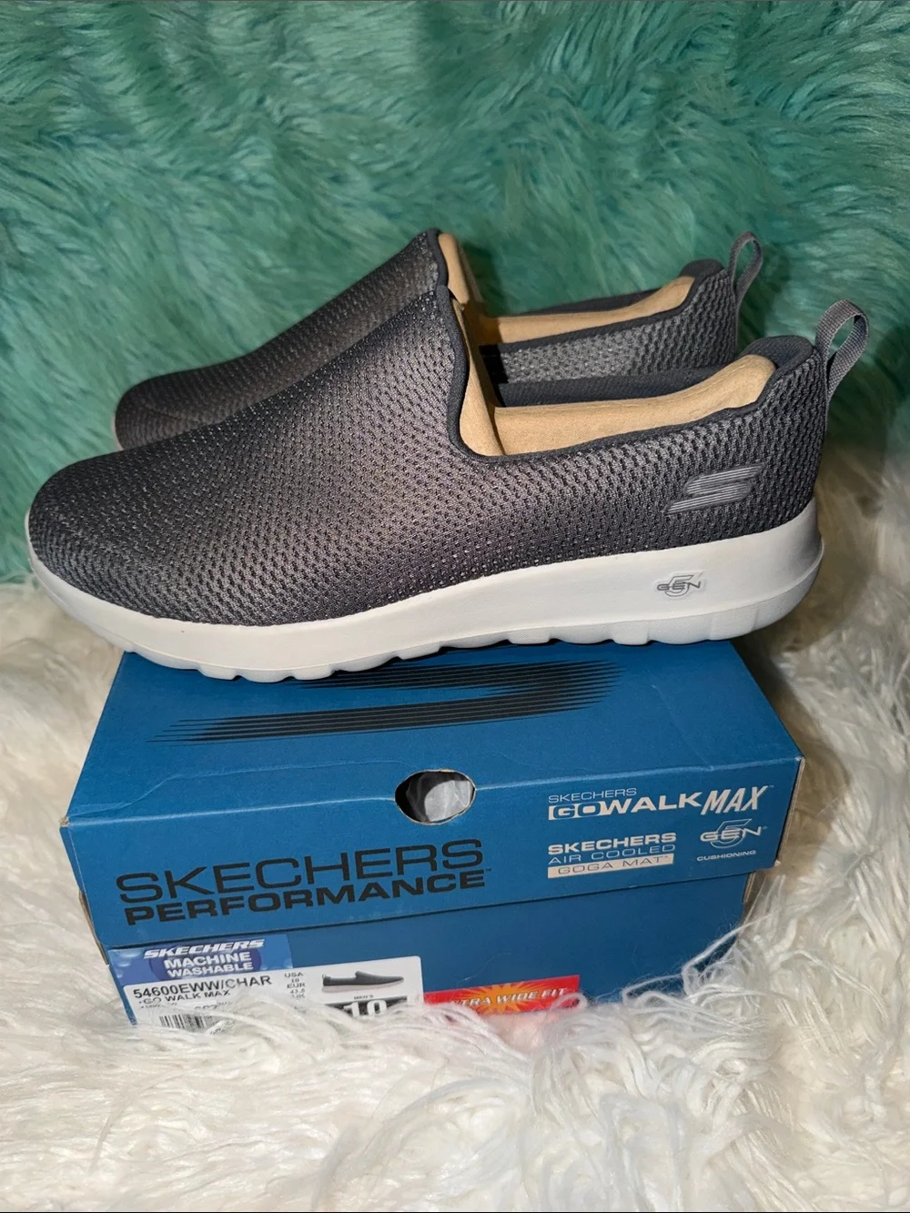 Skechers GOwalk Max Men’s Shoes in Charcoal Gray size 10 - like New
